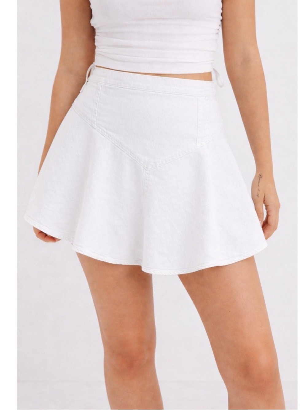 Aerie Denim Asymmetrical Skirt